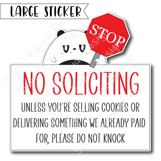 No Soliciting Window Sticker