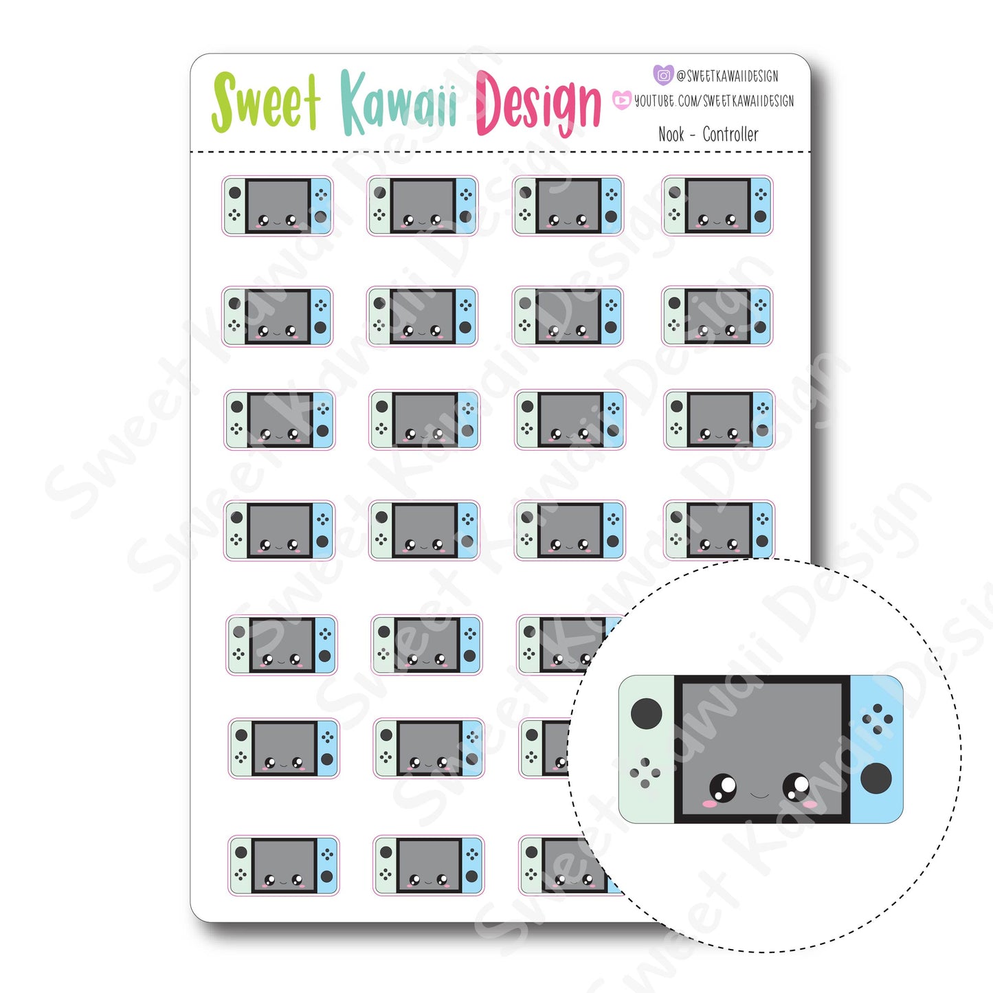 Kawaii Nook - Controller Stickers