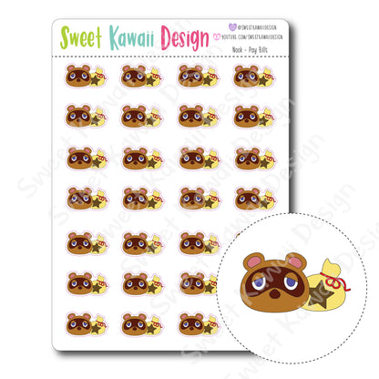 Kawaii Nook - Pay Bill Stickers