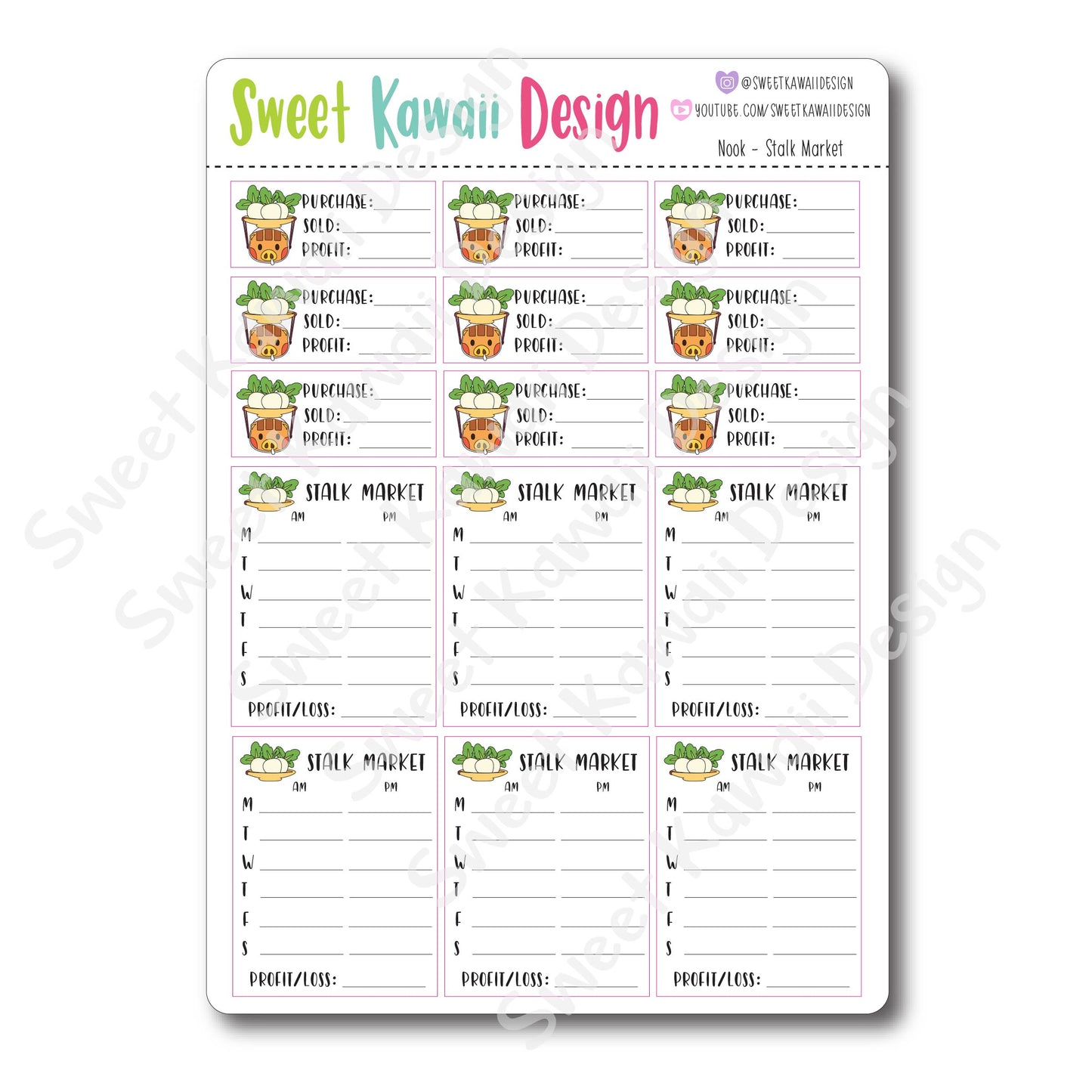 Kawaii Nook Stickers - Stalk Market