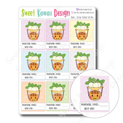 Kawaii Nook Stickers - Turnip Tracker Full Boxes