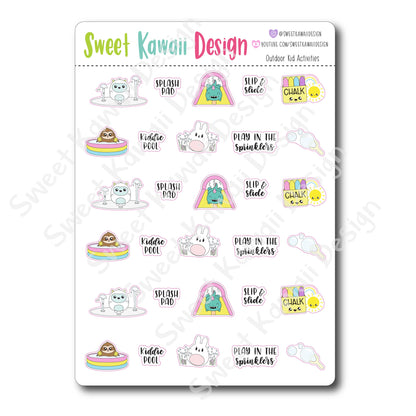 Kawaii Outdoor Kid Activity Stickers