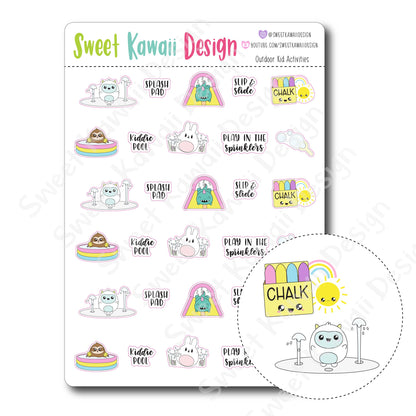 Kawaii Outdoor Kid Activity Stickers