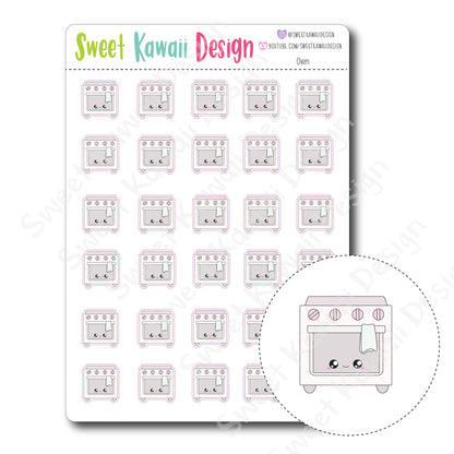 Kawaii Oven Stickers