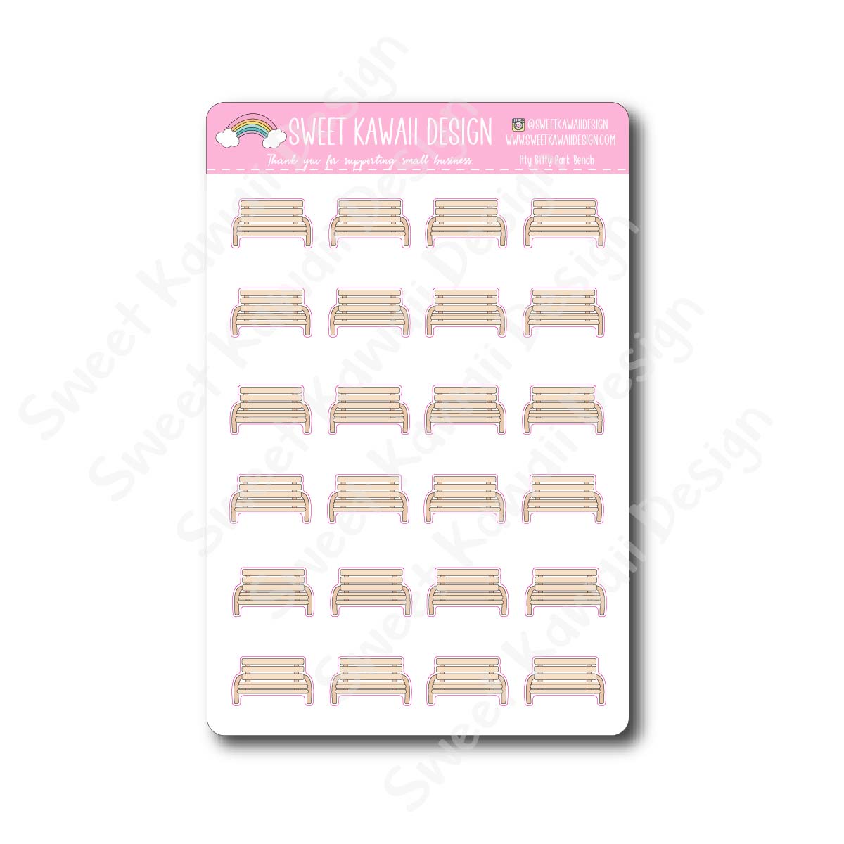 Kawaii Park Bench Stickers