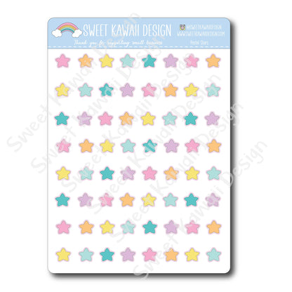 Kawaii Pastel Star Stickers