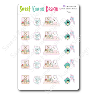 Kawaii Picnic Stickers