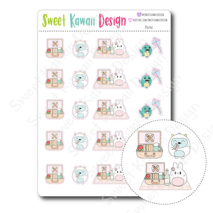 Kawaii Picnic Stickers