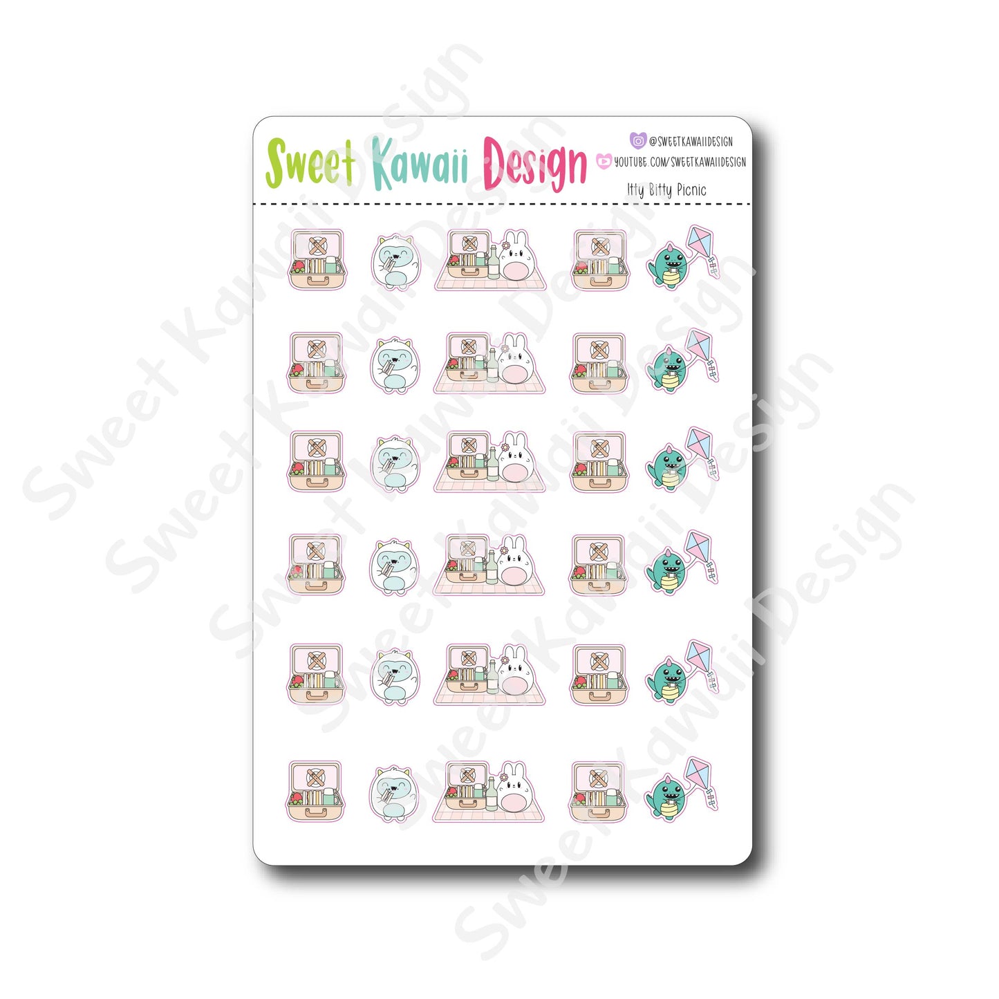 Kawaii Picnic Stickers