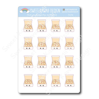 Kawaii Pizza Box Stickers