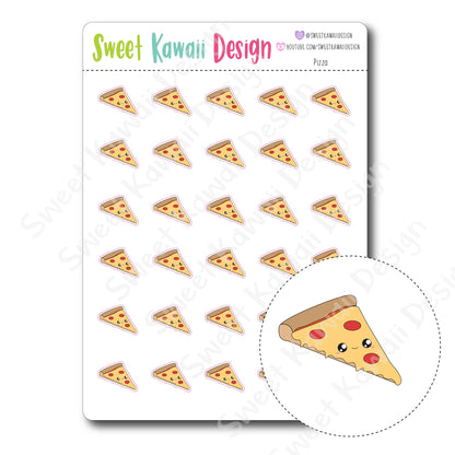 Kawaii Pizza Stickers