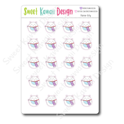 Kawaii Planner Kitty Stickers