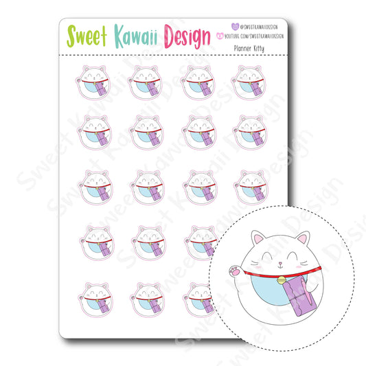 Kawaii Planner Kitty Stickers