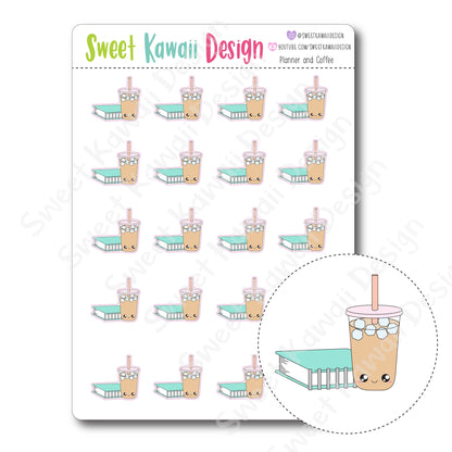 Kawaii Planner and Coffee Stickers