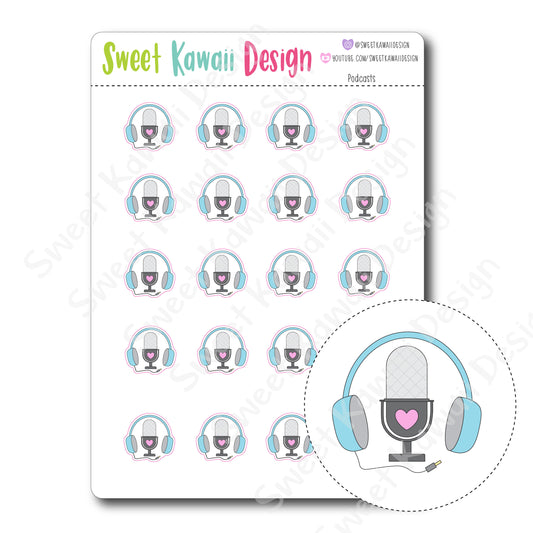 Kawaii Podcast Stickers