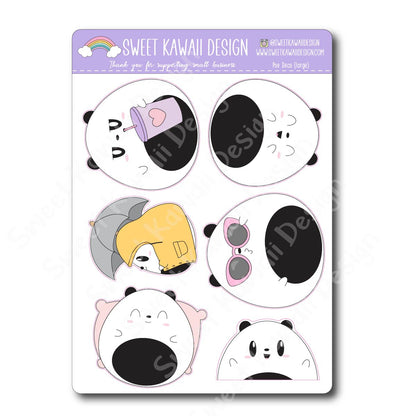 Kawaii Poe Deco (Large) Stickers