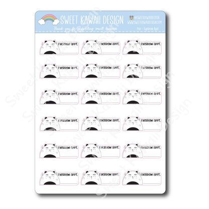 Kawaii Poe Stickers - Eyebrow Appt