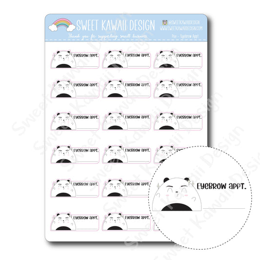 Kawaii Poe Stickers - Eyebrow Appt