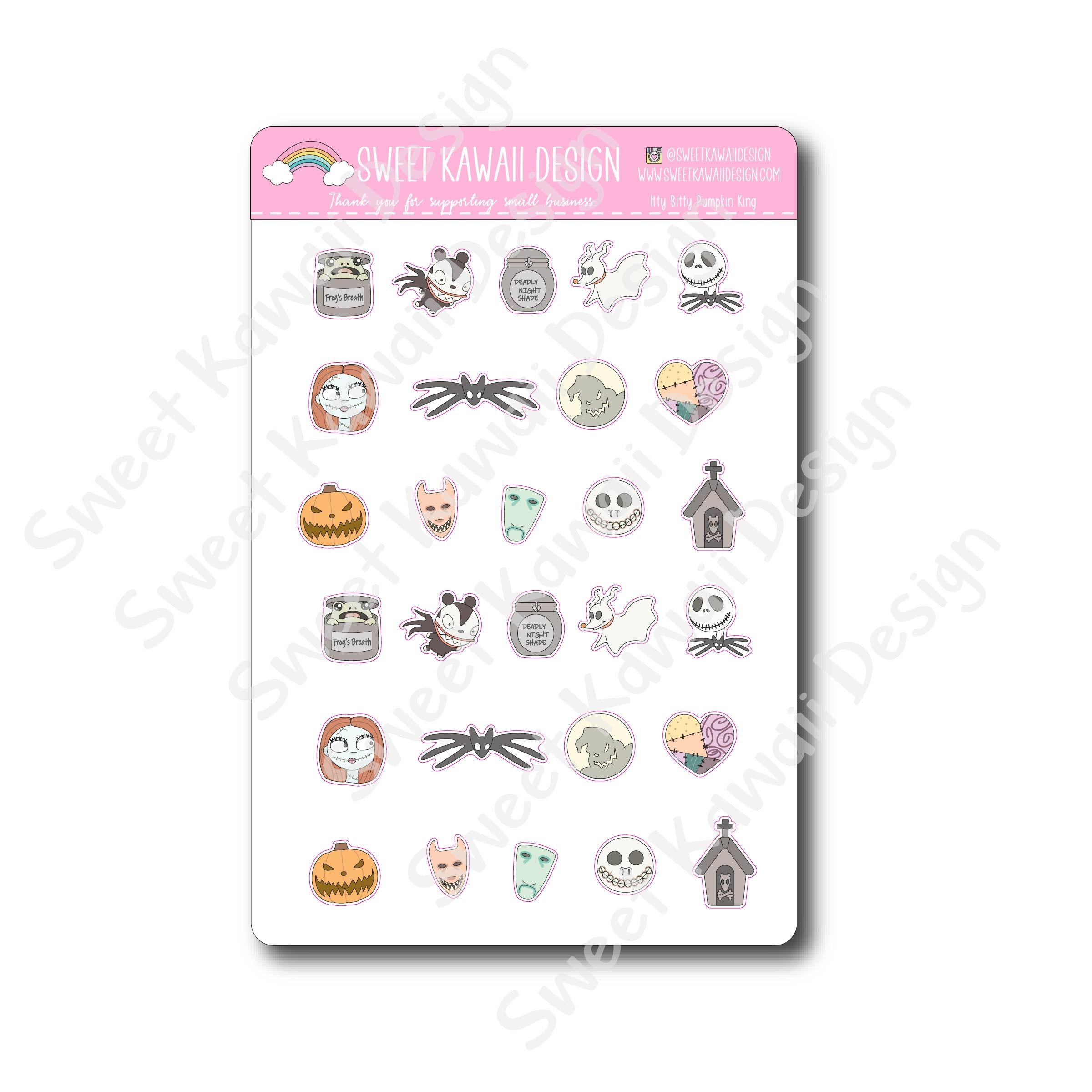 Kawaii Pumpkin King Stickers