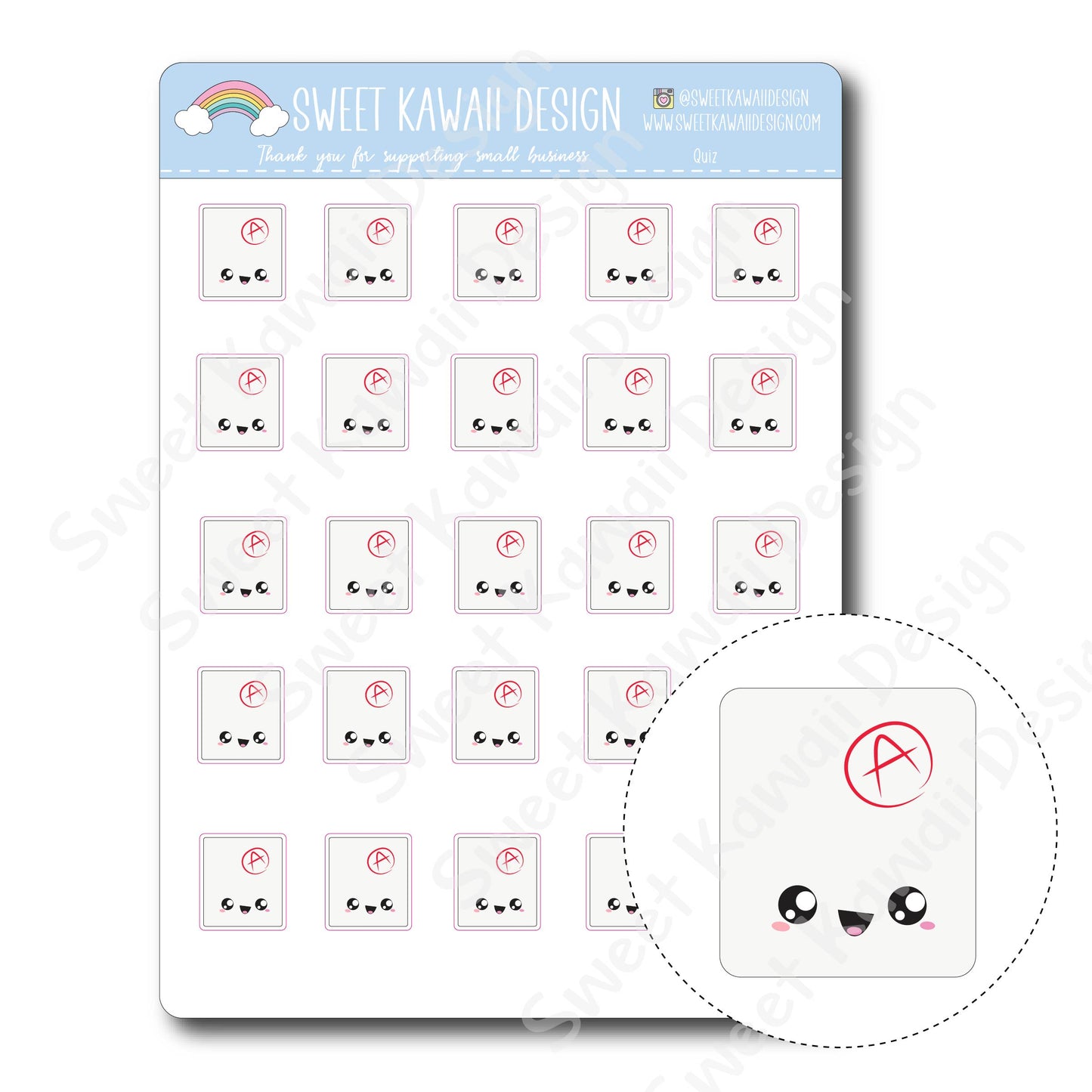 Kawaii Quiz Stickers