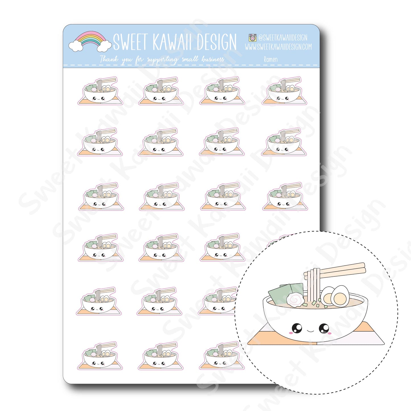 Kawaii Ramen Stickers