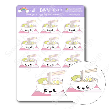 Kawaii Ramen Deco (Large) Stickers