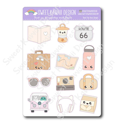 Kawaii Road Trip Deco (Large) Stickers