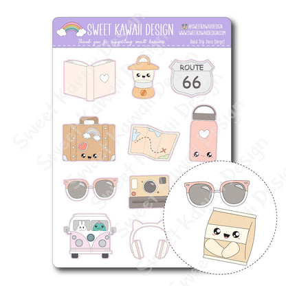 Kawaii Road Trip Deco (Large) Stickers