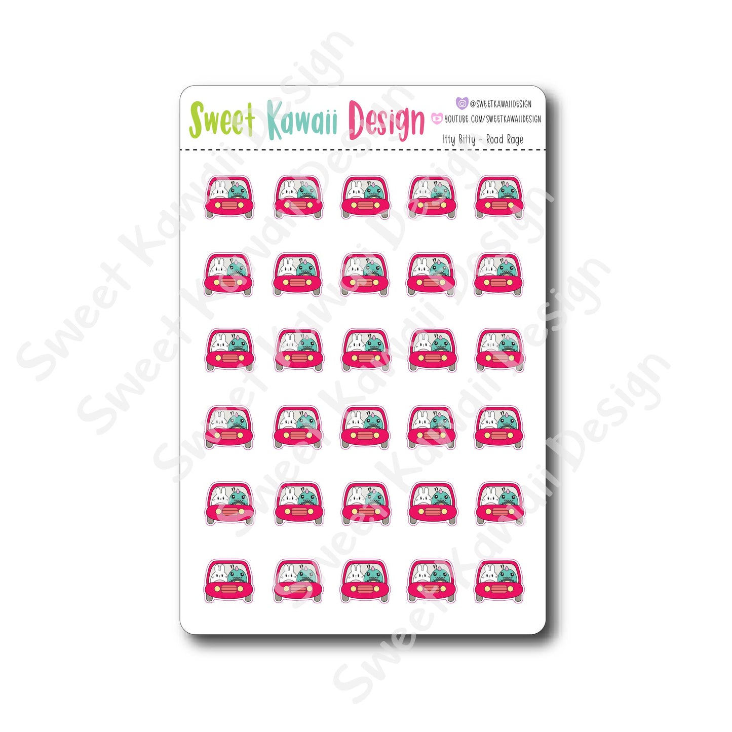 Kawaii Road Rage Stickers