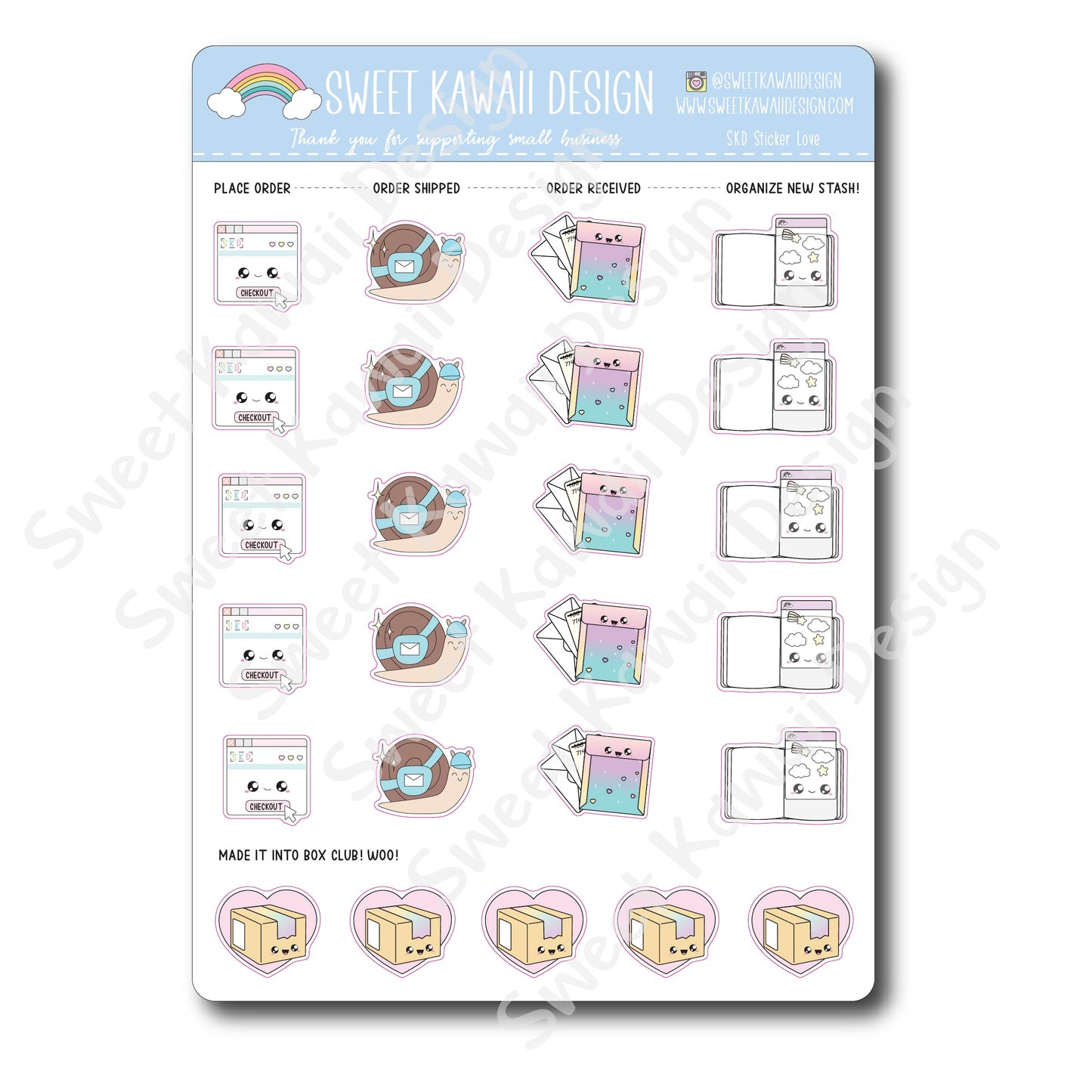 Kawaii SKD Sticker Love Stickers