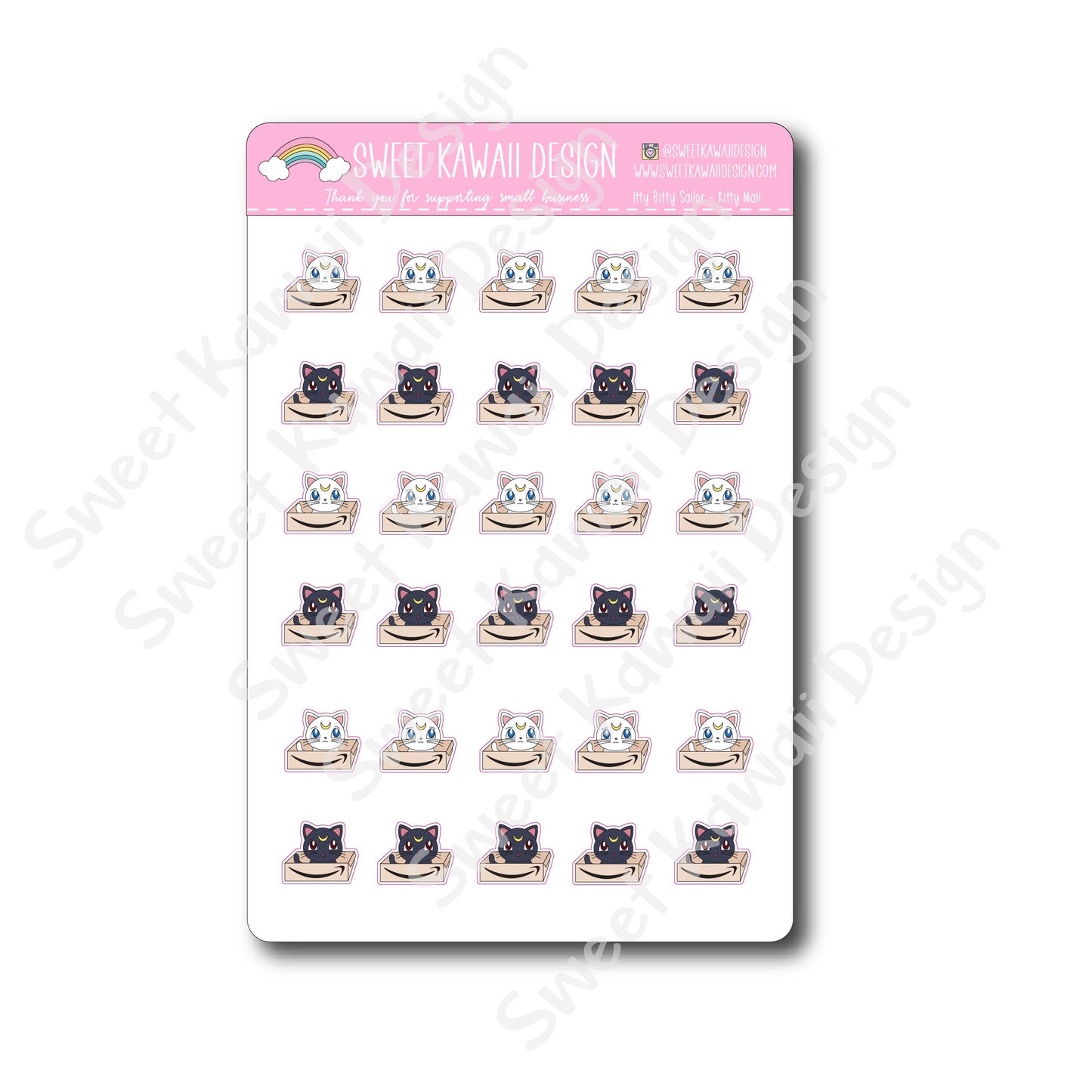 Kawaii Sailor Kitty Mail Stickers