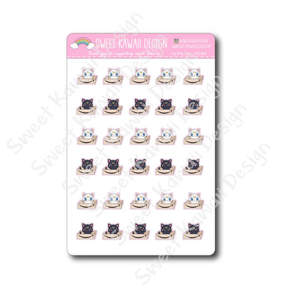 Kawaii Sailor Kitty Mail Stickers