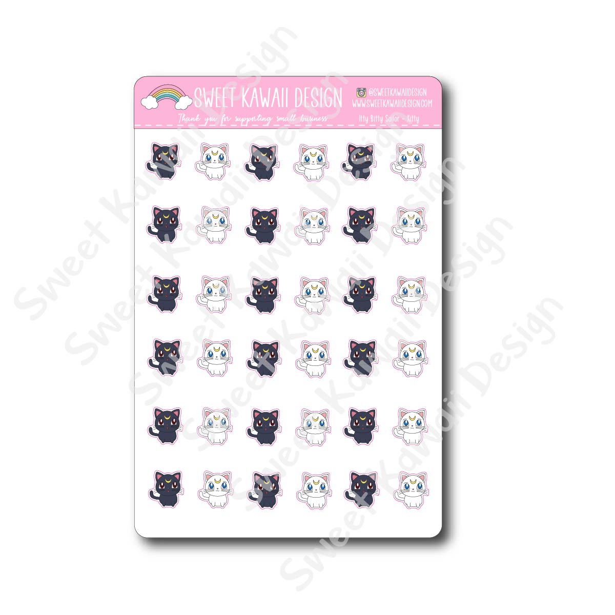 Kawaii Sailor Kitty Stickers