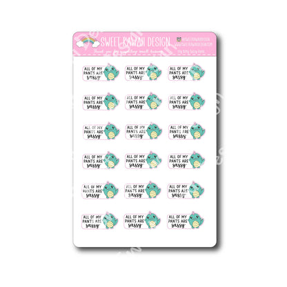 Kawaii Sassy Pants Stickers