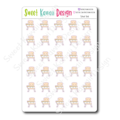 Kawaii School Desk Stickers