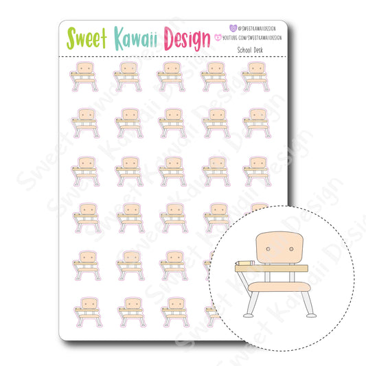 Kawaii School Desk Stickers