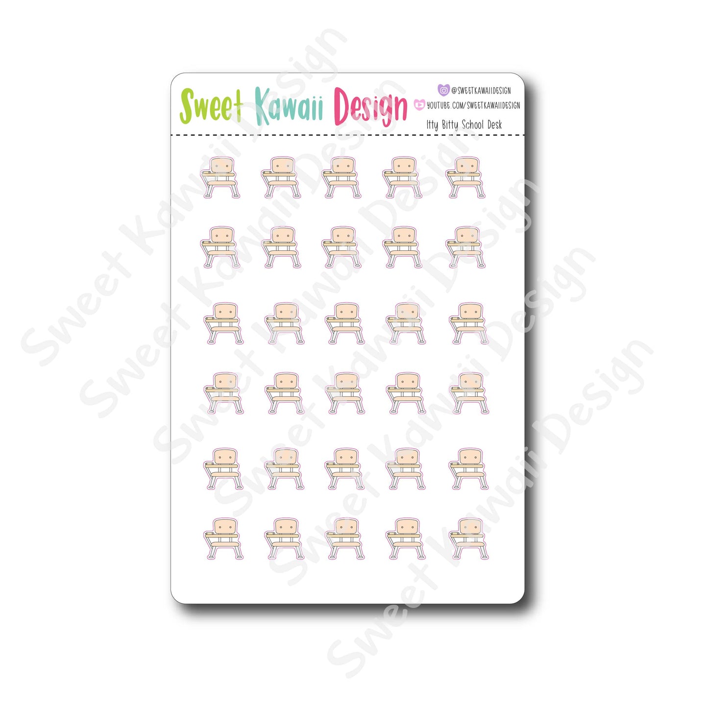 Kawaii School Desk Stickers