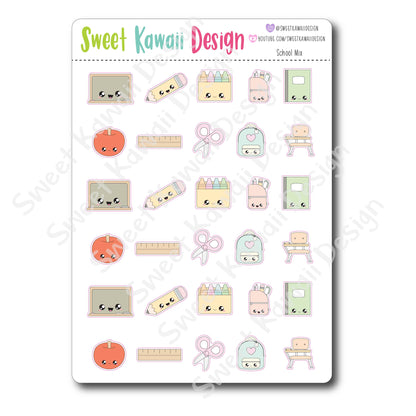 Kawaii School Mix Stickers