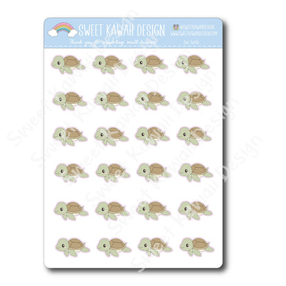 Kawaii Sea Turtle Stickers