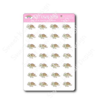 Kawaii Sea Turtle Stickers