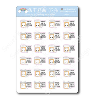 Kawaii Serotonin Stickers