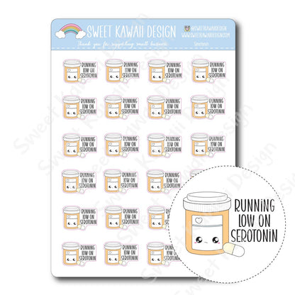 Kawaii Serotonin Stickers