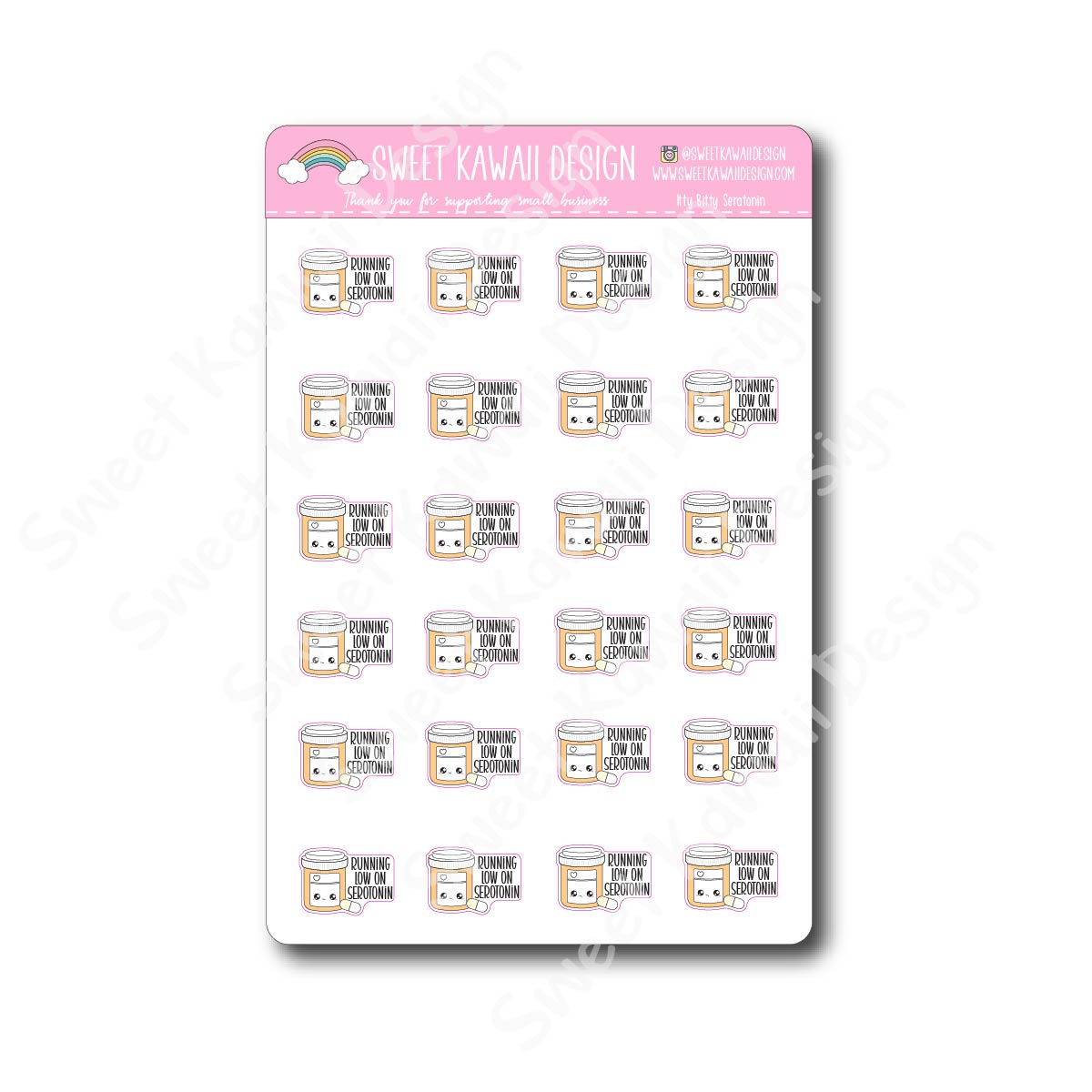 Kawaii Serotonin Stickers