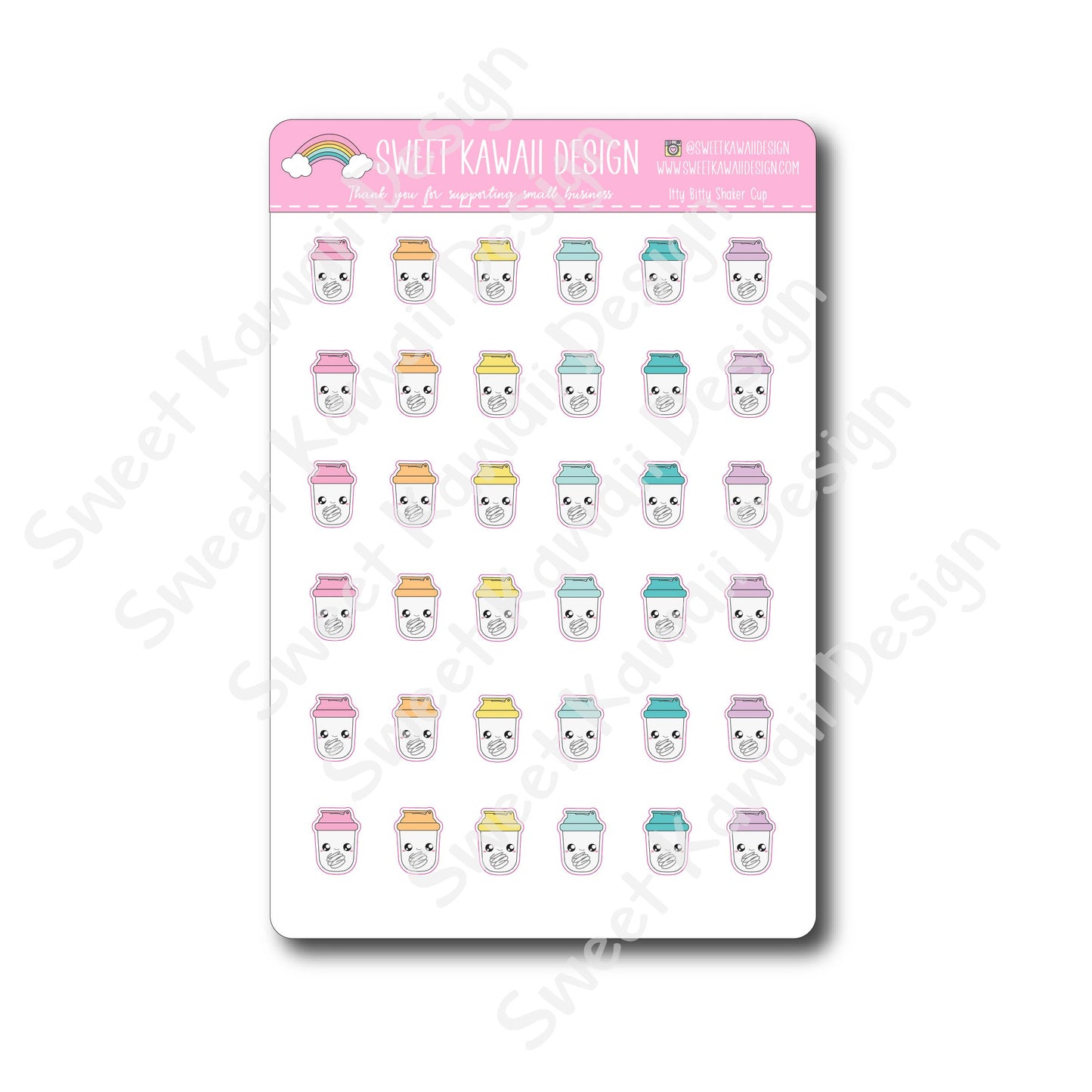 Kawaii Shaker Cup Stickers