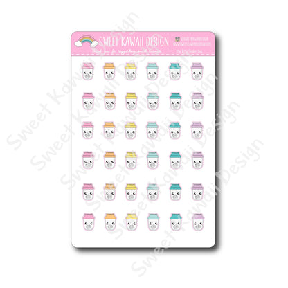 Kawaii Shaker Cup Stickers