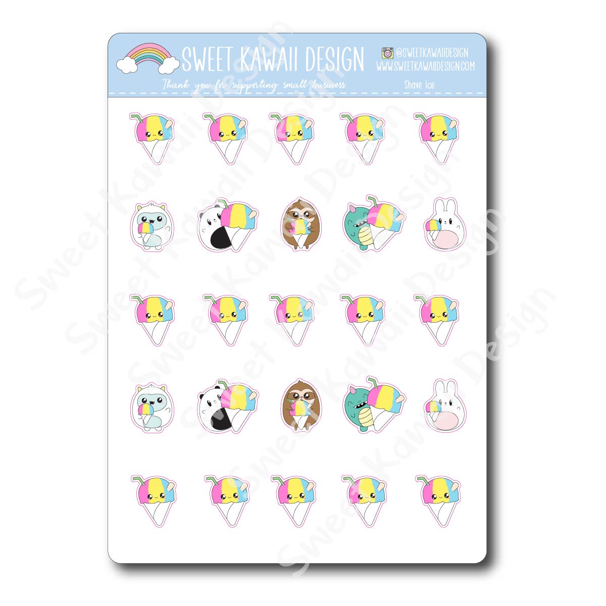 Kawaii Shave Ice Stickers