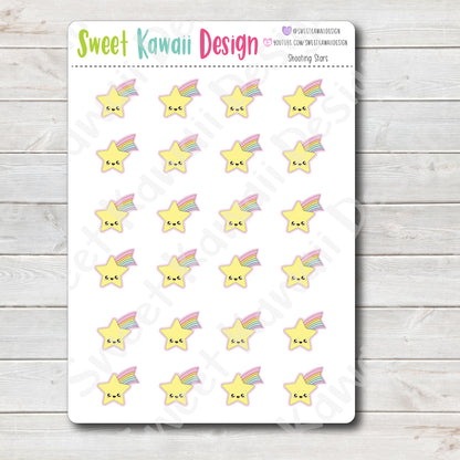 Kawaii Shooting Star Stickers