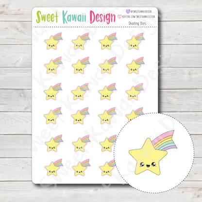 Kawaii Shooting Star Stickers