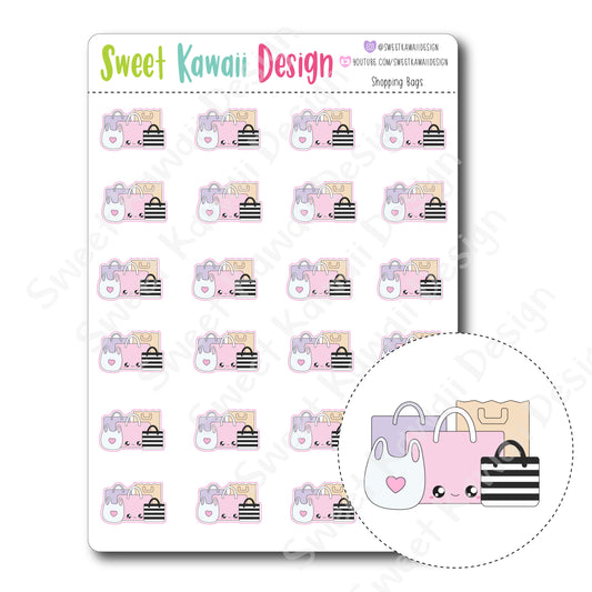 Kawaii Shopping Bag Stickers