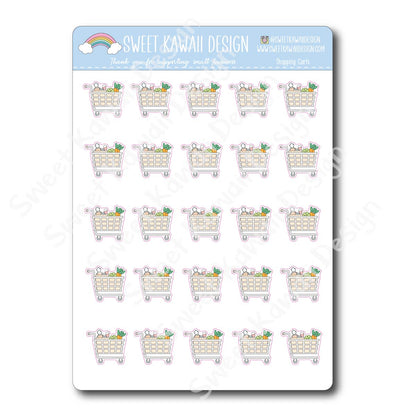 Kawaii Shopping Cart Stickers